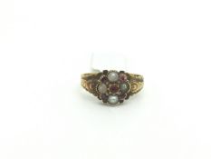 Antique 15ct Gold Ruby and Pearl Ring.