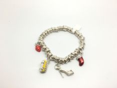 Links of London silver Sweetie charm bracelet with four charms