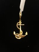 14ct Gold Anchor Charm 1.72g