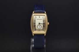 Gentlemen's 18ct Breguet automatic wristwatch, champagne dial with black roman numerals, engine