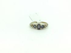 9ct Gold Triple stone ring