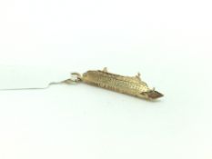 9ct Gold Canberra Boat Charm 2.88g