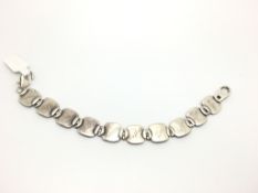 Silver panel bracelet