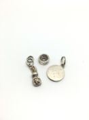 Two Links of London silver charms, and a Links of London clasp