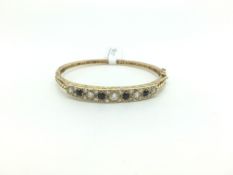 9ct Gemstone set Bangle 14.72g