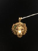 9ct Lion Head Pendant 5.04g