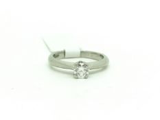 Single Stone Diamond Platinum Ring. Approximately 0.25ct