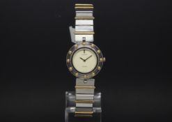 Ladies Corum "Clipper Club" case back 25mm stainless steel casing with Yellow metal detailing around