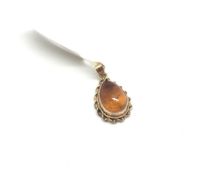 A 9ct gold Amber Pendant