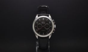 Gentlemen's Zenith El Primo automatic, circular black dial, two subsidiary dials, silvered detail,