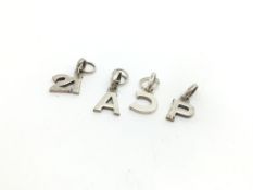 4 Links of London Initial and Number Charms 6.9g