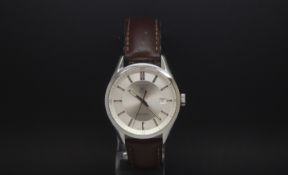 Gentlemen's Tag Heuer Carrera automatic, silvered dial with baton hour markers, stainless steel