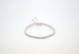 Diamond tennis bracelet, brilliant cut diamonds claw set, estimated total diamond weight 6.53ct,