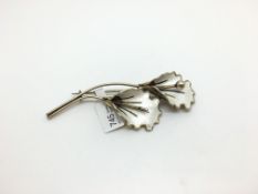 A Norwegian Silver Brooch. Marked Norway Sterling. 13g