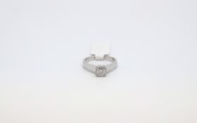 Diamond single stone ring, brilliant cut diamond illusion set, estimated diamond weight 0.34ct,