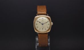 A Rare Gentlemen's Rolex in solid 9ct Gold Circa 1940s. The watch is signed throughout case, dial
