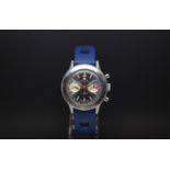 A Gentlemen's stainless steel Royce yachting chronograph wrist watch circa 1970s The dial is a