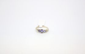 9ct Gold Triple stone ring