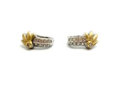 A pair of gem set 14ct Gold Earrings 3.7g
