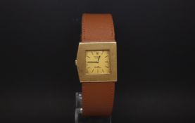 Ladies 18ct yellow Rolex Cellini with an unusual Left Handed mechanical wind movement leather