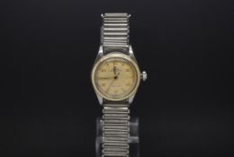 Vintage Rolex Oyster perpetual Precision, cream patinated dial with dagger and Arabic numeral hour