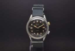 Â Rare Gentlemen's stainless steel Universal geneve polerouter sub divers wrist watch circa 1960s.Â