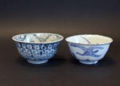 two Ming Dynesty Chinese blue and white bowls (2)