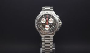 Gentlemans Tag Heuer "Indy 500" chronograph quartz movement wth date stainless steel bracelet watch