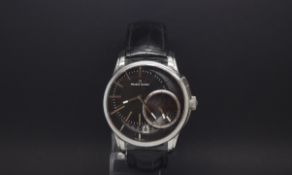 Gentleman's Maurice Lacroix twin time dial automatic, tow off centre set dials one with night and