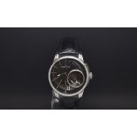 Gentleman's Maurice Lacroix twin time dial automatic, tow off centre set dials one with night and