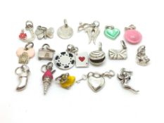 a selection of Links of London charms marked and tested as silver, approx gross weight 62gr