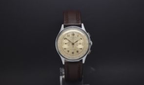 Gentlemen's Vintage Nadal chronograph, cream dial with two register chronograph, three outer