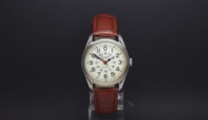 Gentlemen's Universal Geneve Rail Road Chronometer, white dial with Arabic numerals, inner 24 hour