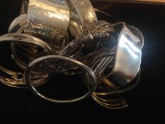 a selection silver bangles, pattern and detailed finishes, marked and tested as silver, spporx gross