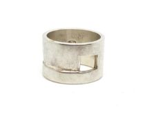 a silver Gucci dress ring, marked and tested silver, approx gross weight 10gr
