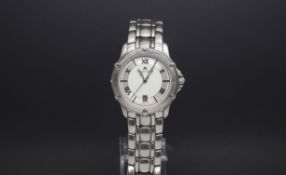 Gentlemen's Maurice Lacroix , white dial with Roman numeral markers, stainless steel case and