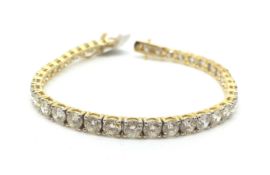 Diamond tennis bracelet, estimated total weight 9.98ct, brilliant cut diamonds (39) four claw set,