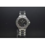 Ladies Tag Heuer "Formula One" Professional, Black Diamond set Bezel, Stainless steel casing with