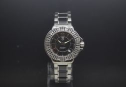 Ladies Tag Heuer "Formula One" Professional, Black Diamond set Bezel, Stainless steel casing with