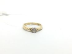 Single stone diamond ring, brilliant cut diamond, claw set, estimated diamond weight 0.23ct, mounted
