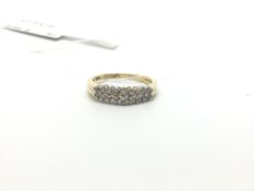 Diamond half eternity ring, brilliant cut diamond, estimated diamond weight 0.33cts, mounted in
