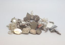 A selection of silver cuff links, marked and tested as silver, gross weight 136.0gr