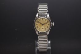 Vintage Gentlemen's Rolex Oyster, circular dial with Arabic numerals, subsidiary seconds dial, outer