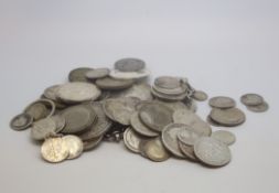 A Multi amount of silver coins, marked and tested as silver (500/925) Approx Gross weight 445.0