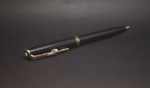 Montblanc Ball Point with Black finish, Gold plated trim