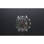 Gentlemen's Chronosport Chronographe, stainless steel casing black dial bezel No strap (AF)