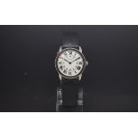 Ladies mid-size Cartier Rondo Solo, quartz movement steel casing on a strap