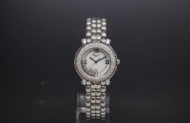 Ladies Chopard "Happy Sport" Stainless steel bracelet watch with a Diamond 2 row bezel with