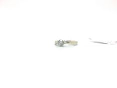 Single stone diamond ring, brilliant cut diamond claw set, estimated diamond weight 0.33ct, in white