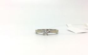 Single stone diamond ring, brilliant cut diamond claw set, estimated diamond weight 0.25ct, in white